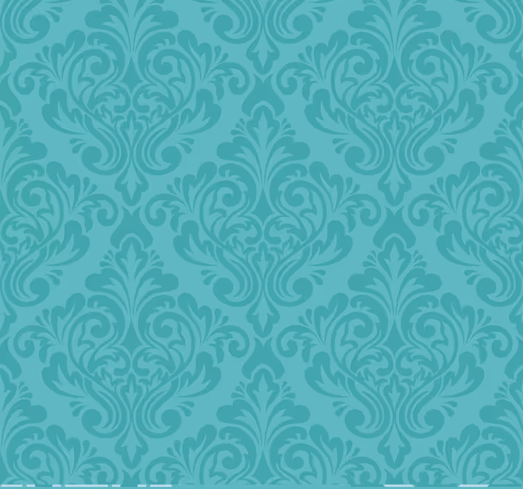 Damask pattern turquoise color retro roller bind - TenStickers