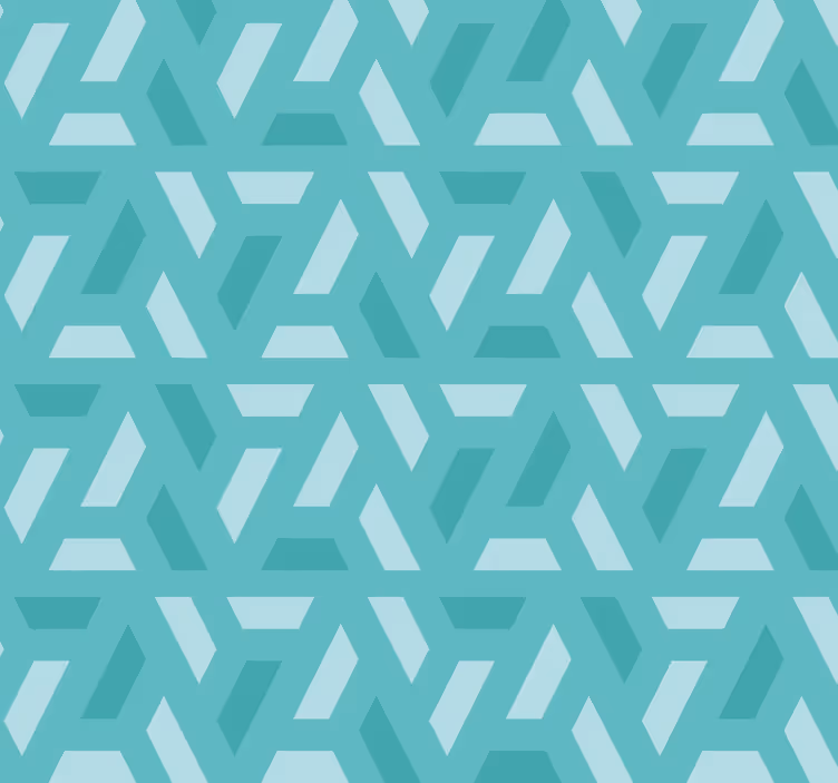 Abstract triangles pattern Turquoise blind - TenStickers