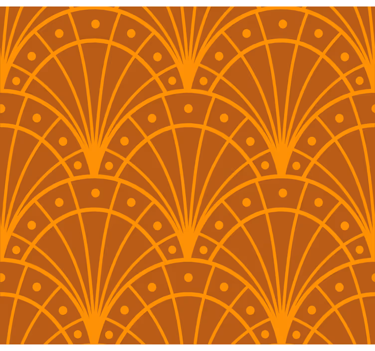 Elegant Warm Colours Art Deco Living Room Blind - TenStickers