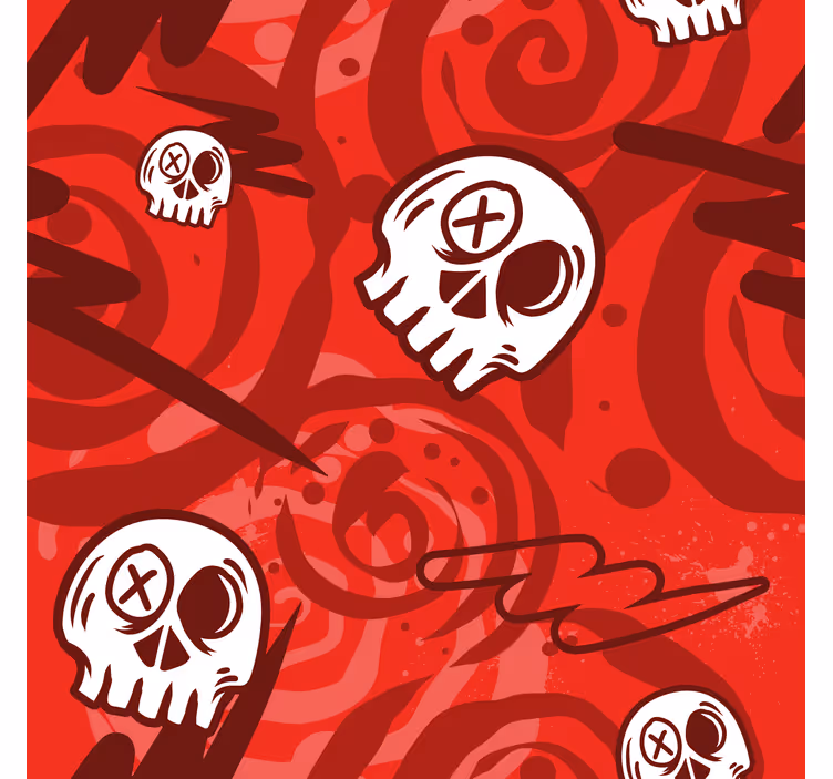 Skull Graffiti Pattern Teenage blind - TenStickers