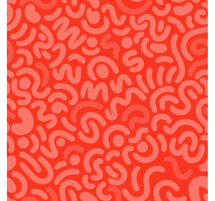 Red Abstract Curved Lines Living Room Blind - TenStickers
