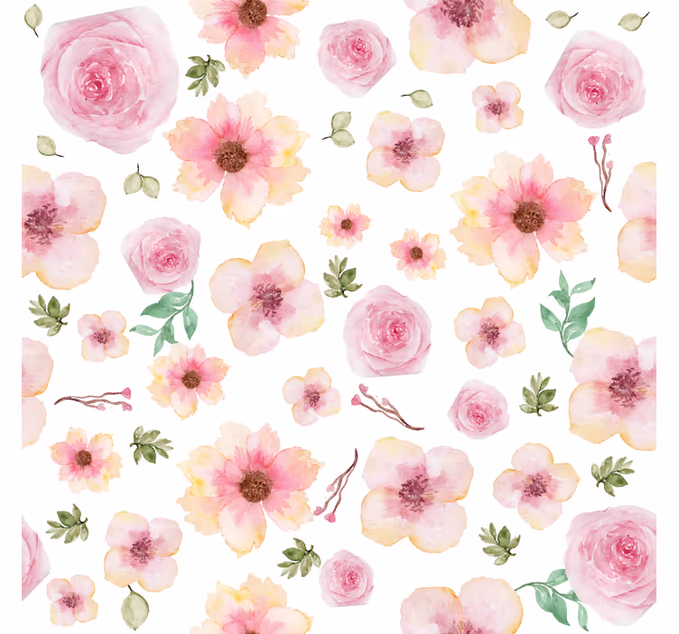 Pink flowers pattern blind - TenStickers