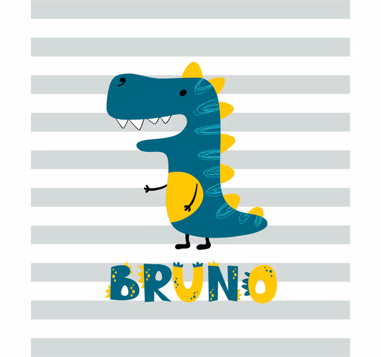 Jurassic dinosaur with name kids roller blind - TenStickers