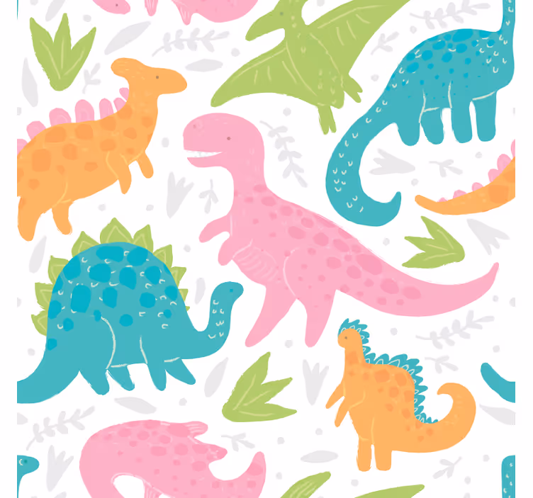 Pastel colours dinosaur kids roller blind - TenStickers
