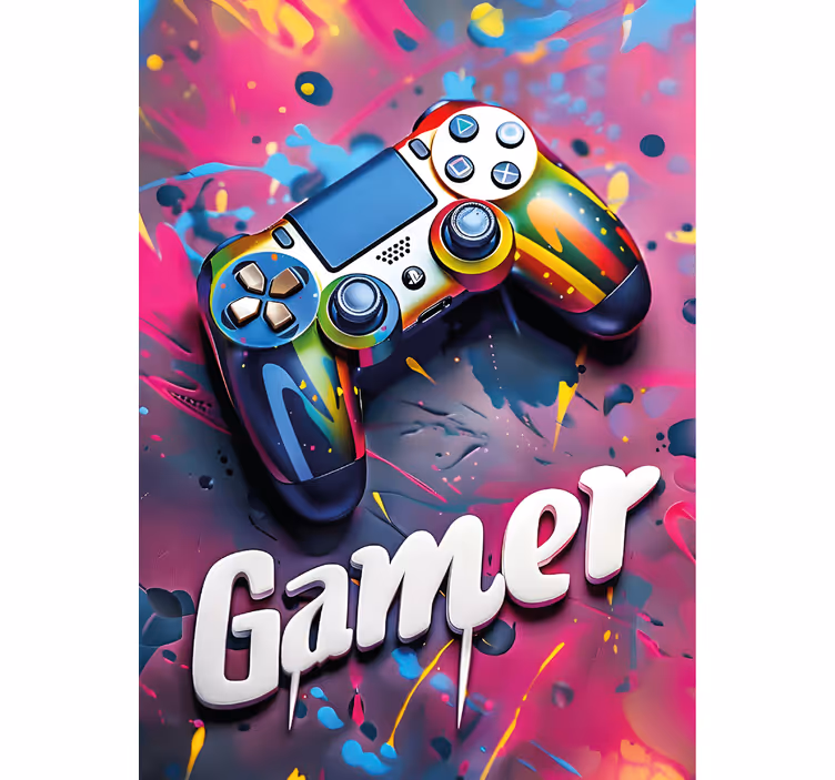 Colourful style gamer roller blind - TenStickers