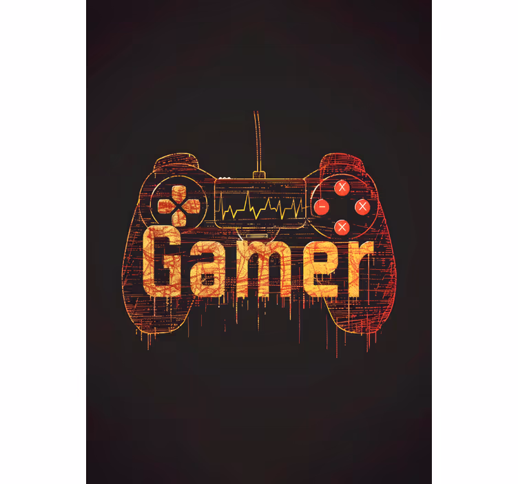 Player's heartbeat gamer roller blind - TenStickers