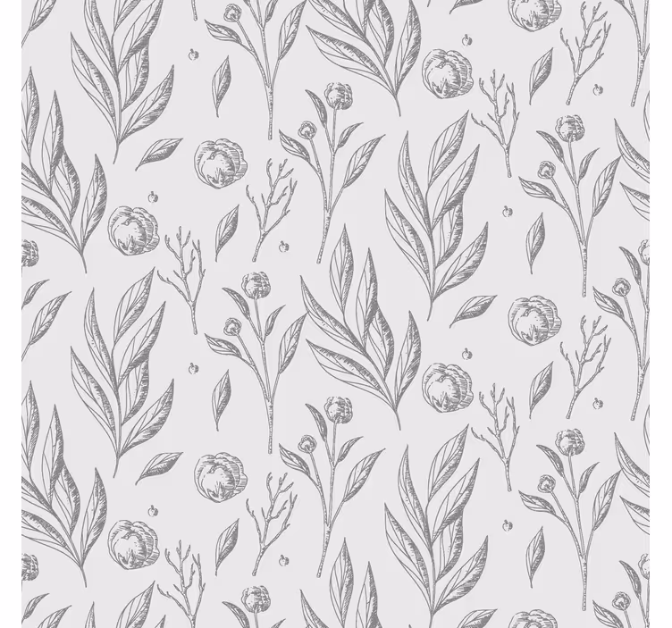 Gray kitchen blind floral nordic pattern - TenStickers