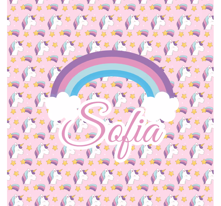 Unicorn pattern custom blind - TenStickers
