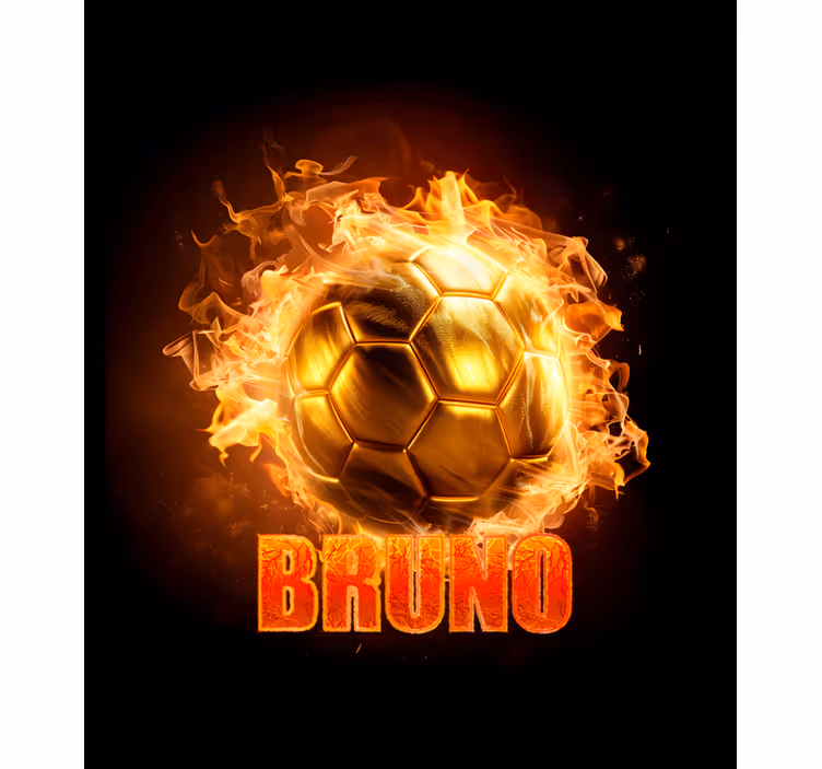 Golden fire ball football roller blind - TenStickers