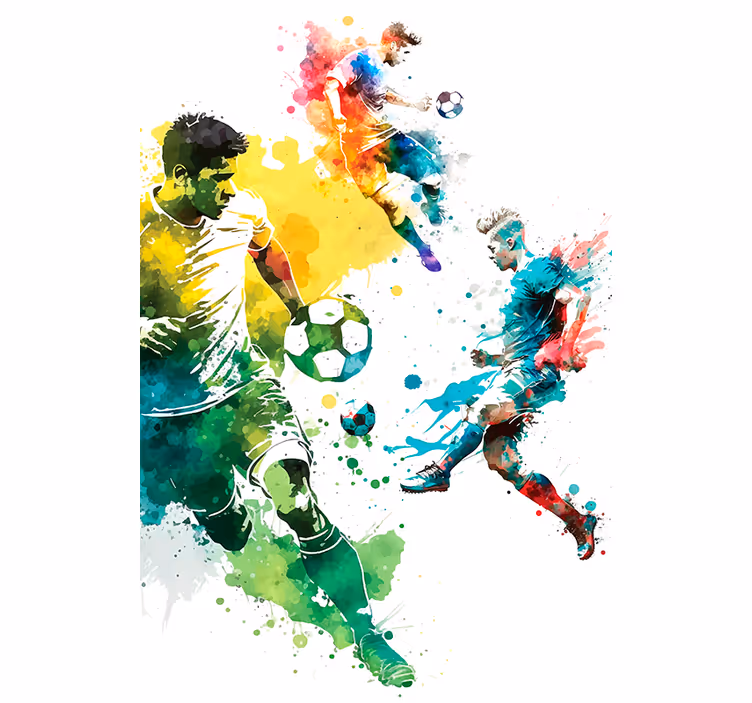 Paint splash sport in action football  roller blind - TenStickers