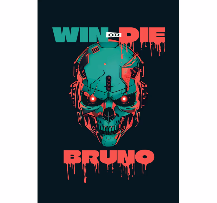 Cyber skull personalised gamer roller blind - TenStickers