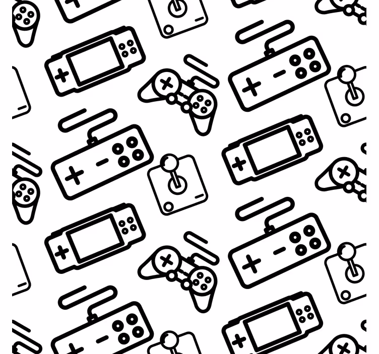 Minimalist controllers video gamer roller blind - TenStickers