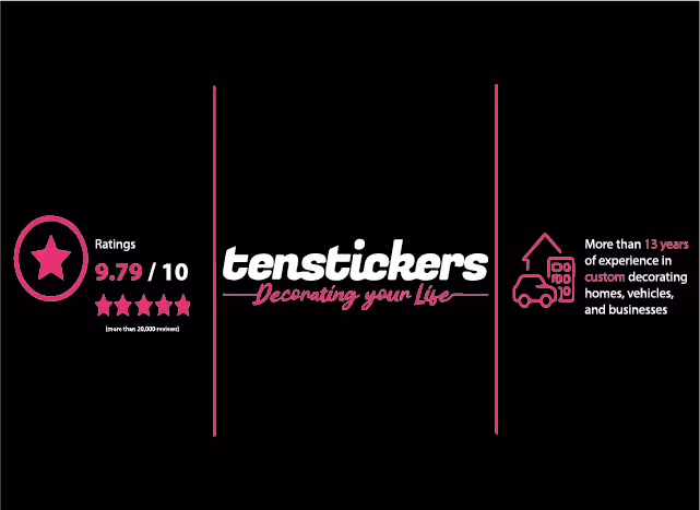 Tenstickers decorates your life. Rating 9.77/10 (over 20,000 reviews).