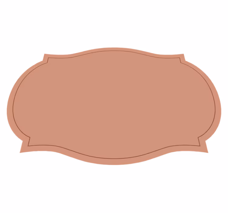 Label shape beige placemats - TenStickers