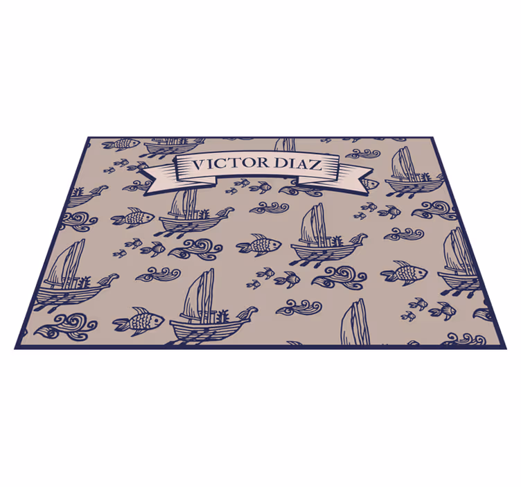 Original placemat sailing pattern design - TenStickers