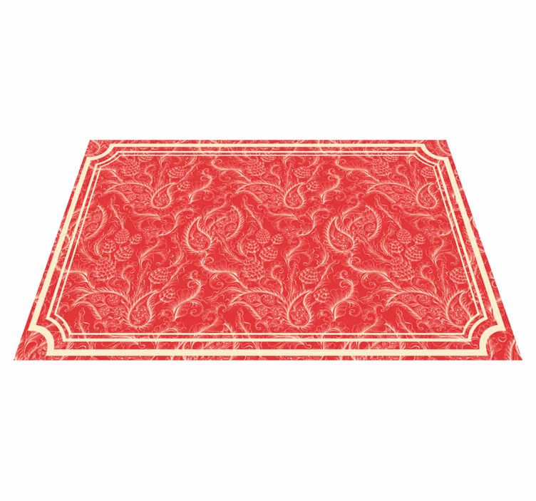 Placemat floral design backdrop - TenStickers