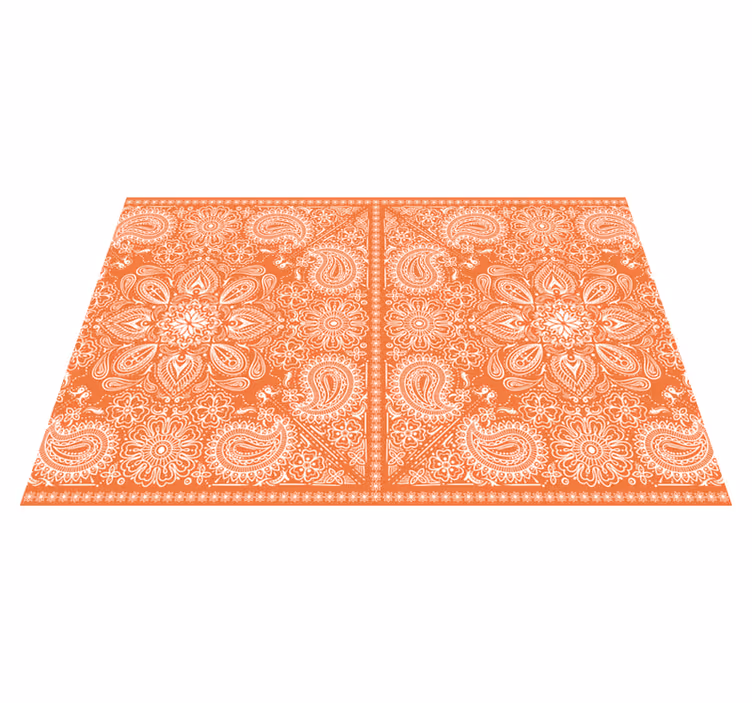 Placemat with intricate orange pattern - TenStickers