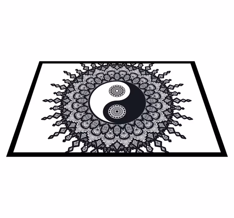 Placemat yin yang mandala design - TenStickers