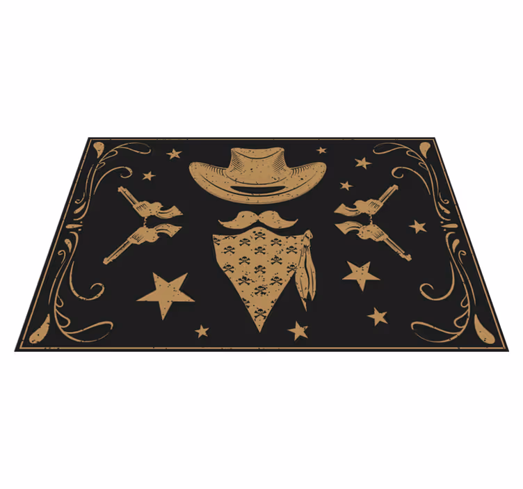 Original placemat with cowboy themed design - TenStickers