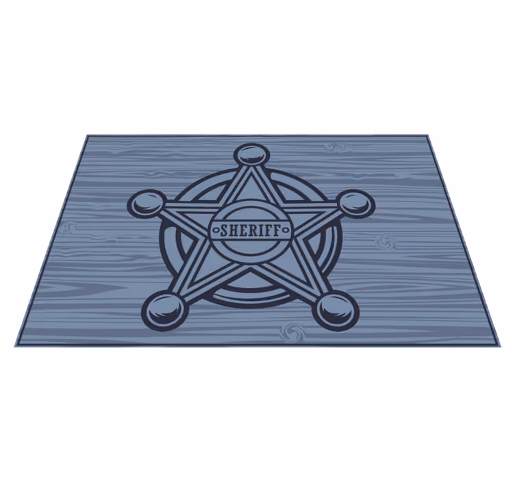 Customisable placemat sheriff star emblem - TenStickers
