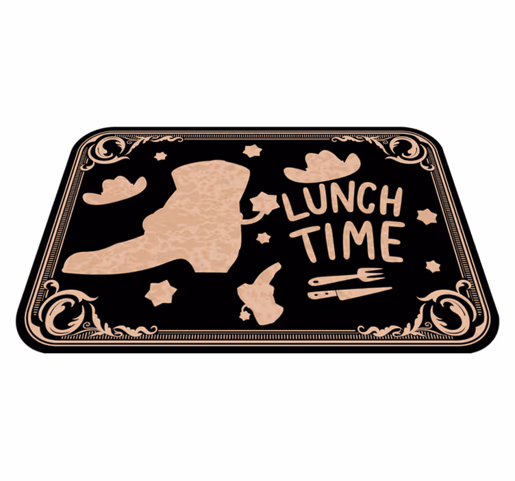 Placemat with quote lunch break western - TenStickers