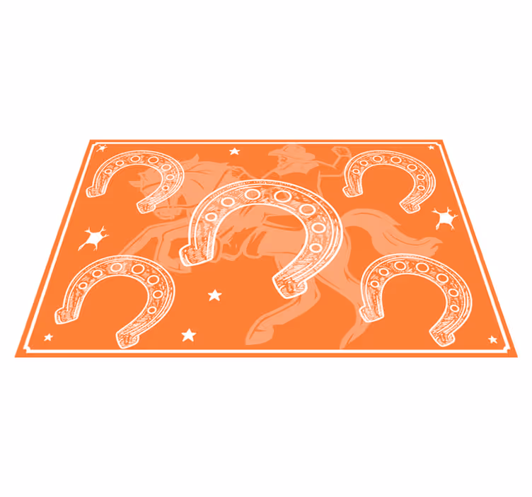 Original placemat orange horseshoe design - TenStickers