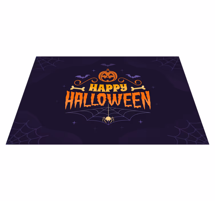 Happy Halloween text placemat - TenStickers