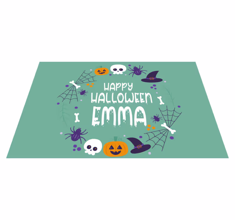 Halloween placemat with spooky themed design - TenStickers