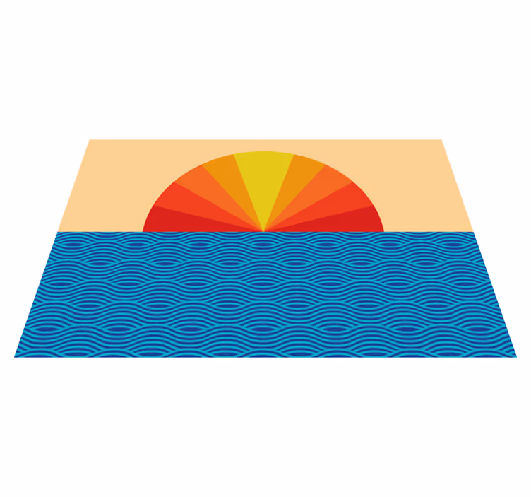 Vintage Sunset 70's sun placemats - TenStickers