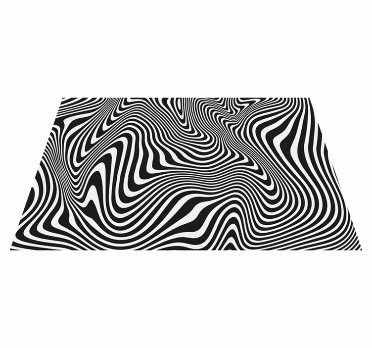 Modern placemat flowing black designs - TenStickers