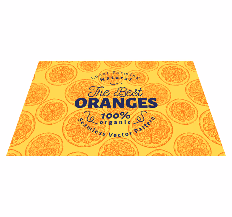 Original placemat organic orange design - TenStickers