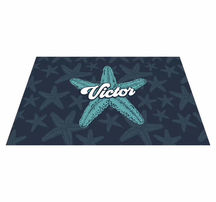 Customisable placemat starfish personalised accent - TenStickers
