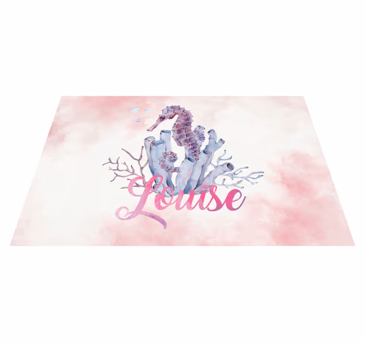 Original placemat seahorse and coral design - TenStickers