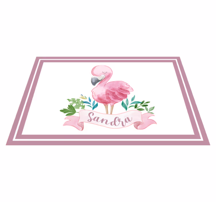 Customisable placemat flamingo with ribbon - TenStickers