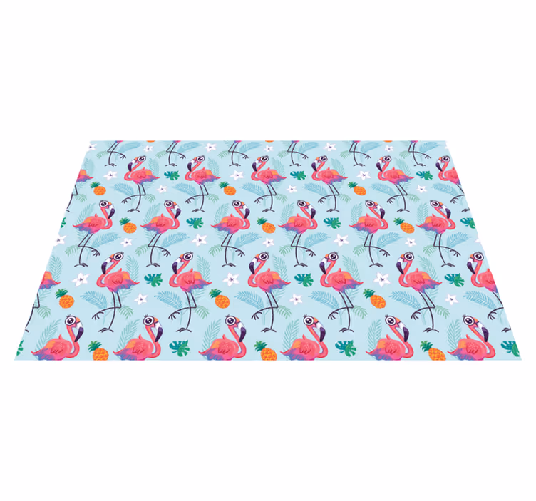 Original placemat flamingo tropical design - TenStickers