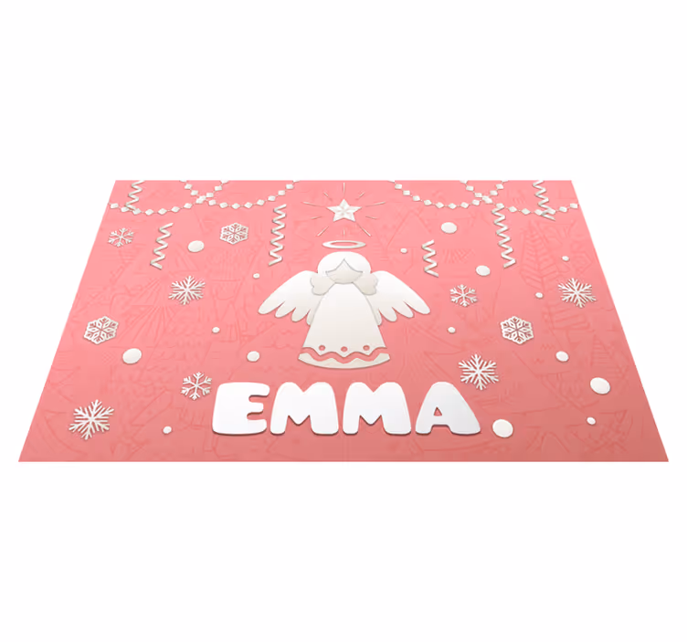 Christmas placemat angel holiday design - TenStickers