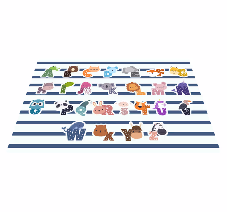 Cute colorful animal alphabets children placemat - TenStickers