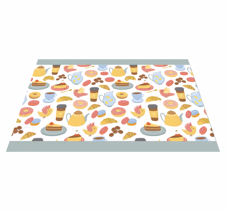 Children placemat with colorful dessert designs - TenStickers
