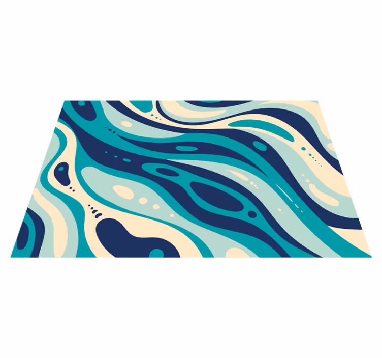 Wavy aqua patterns placemat - TenStickers
