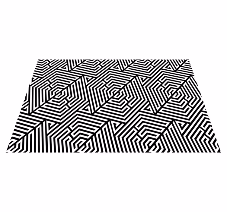 Modern placemat with geometric black design - TenStickers