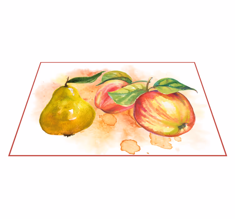 Original placemat fruits watercolor art print - TenStickers