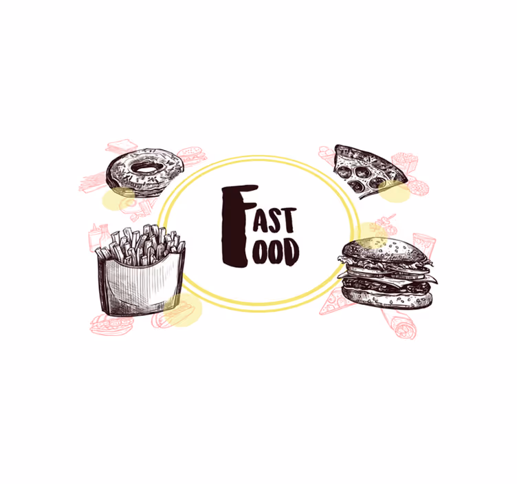 Original placemat fast food artwork - TenStickers
