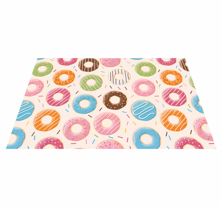 Children placemat colorful donut designs - TenStickers