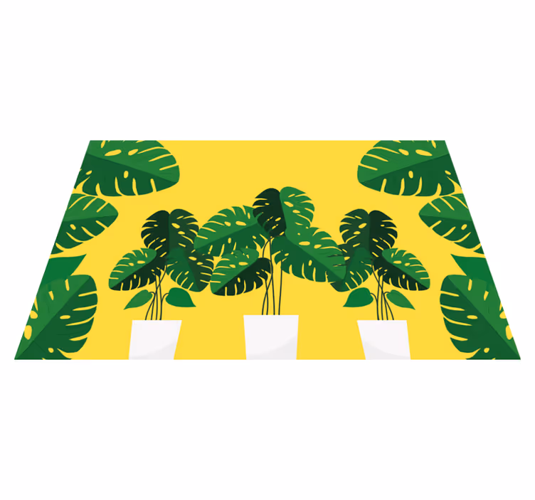 Modern placemat lively leafy design - TenStickers