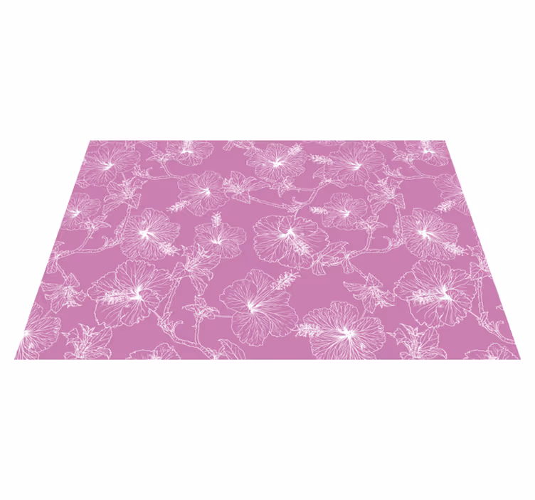 Original placemat floral outline design - TenStickers