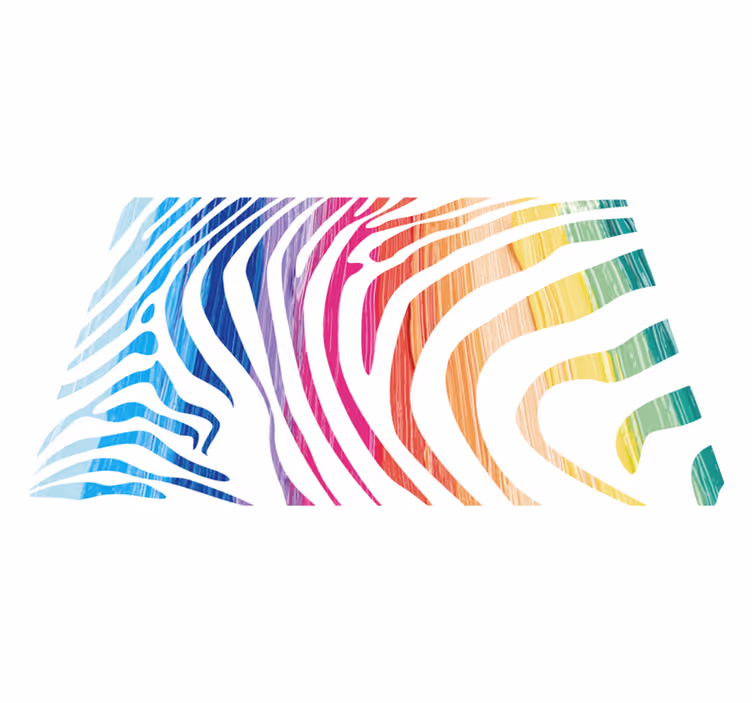 Original placemat colorful zebra stripes - TenStickers
