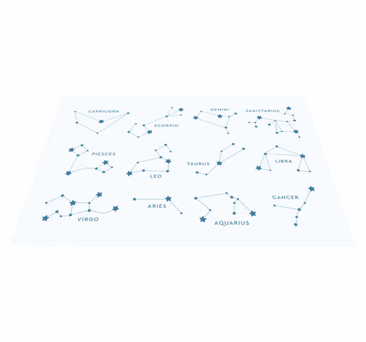 Placemat with quote astrology constellation map - TenStickers