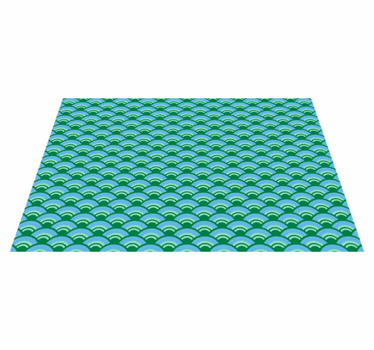 Wavy green motif placemat - TenStickers