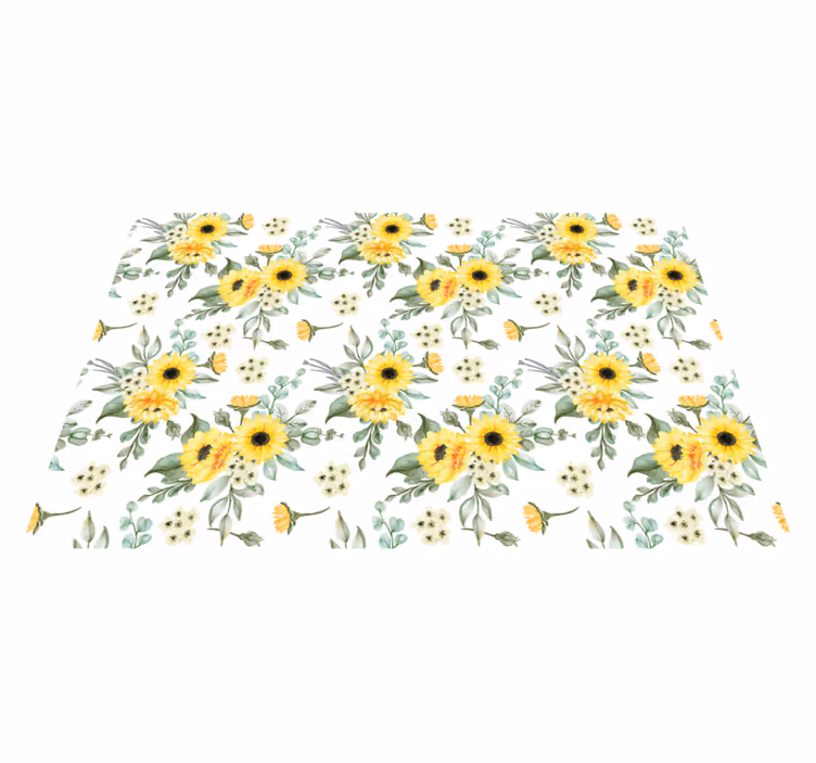 Original placemat sunflower floral design - TenStickers