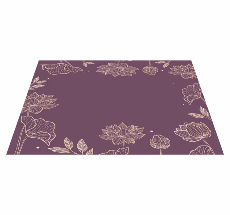 Elegant placemat floral lotus design - TenStickers